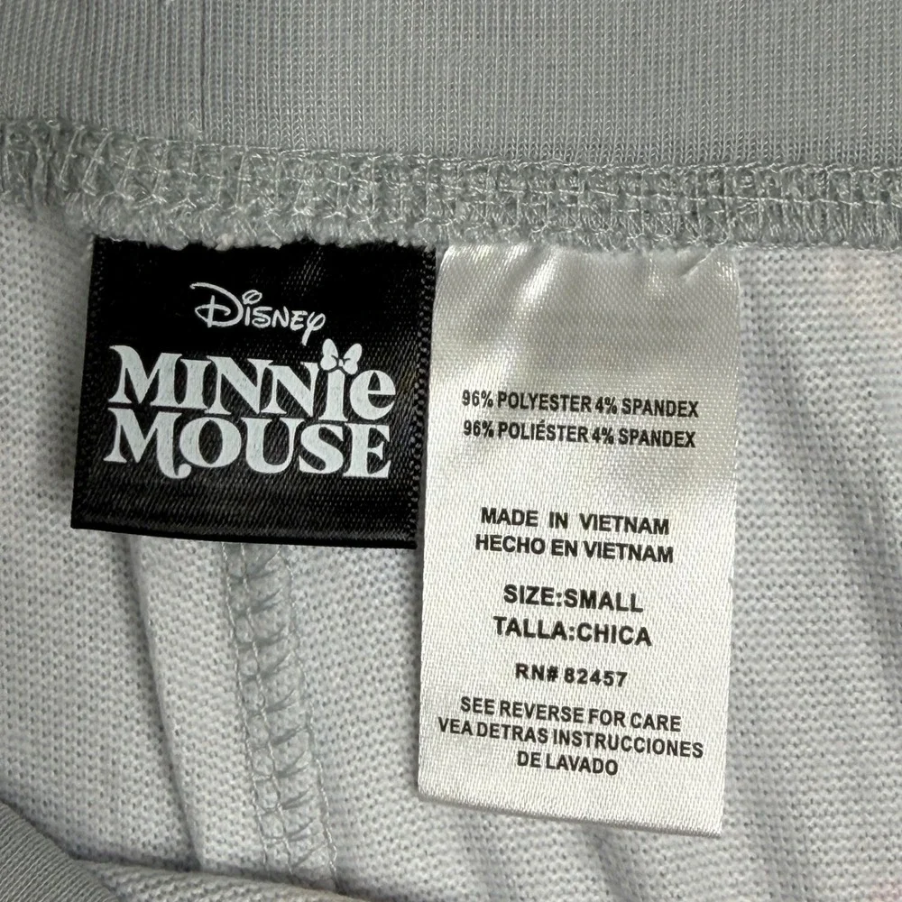 New Minnie Mouse Pajama Pants Womens S Grey Super Soft Lounge Relax Disney - Picture 3 of 8